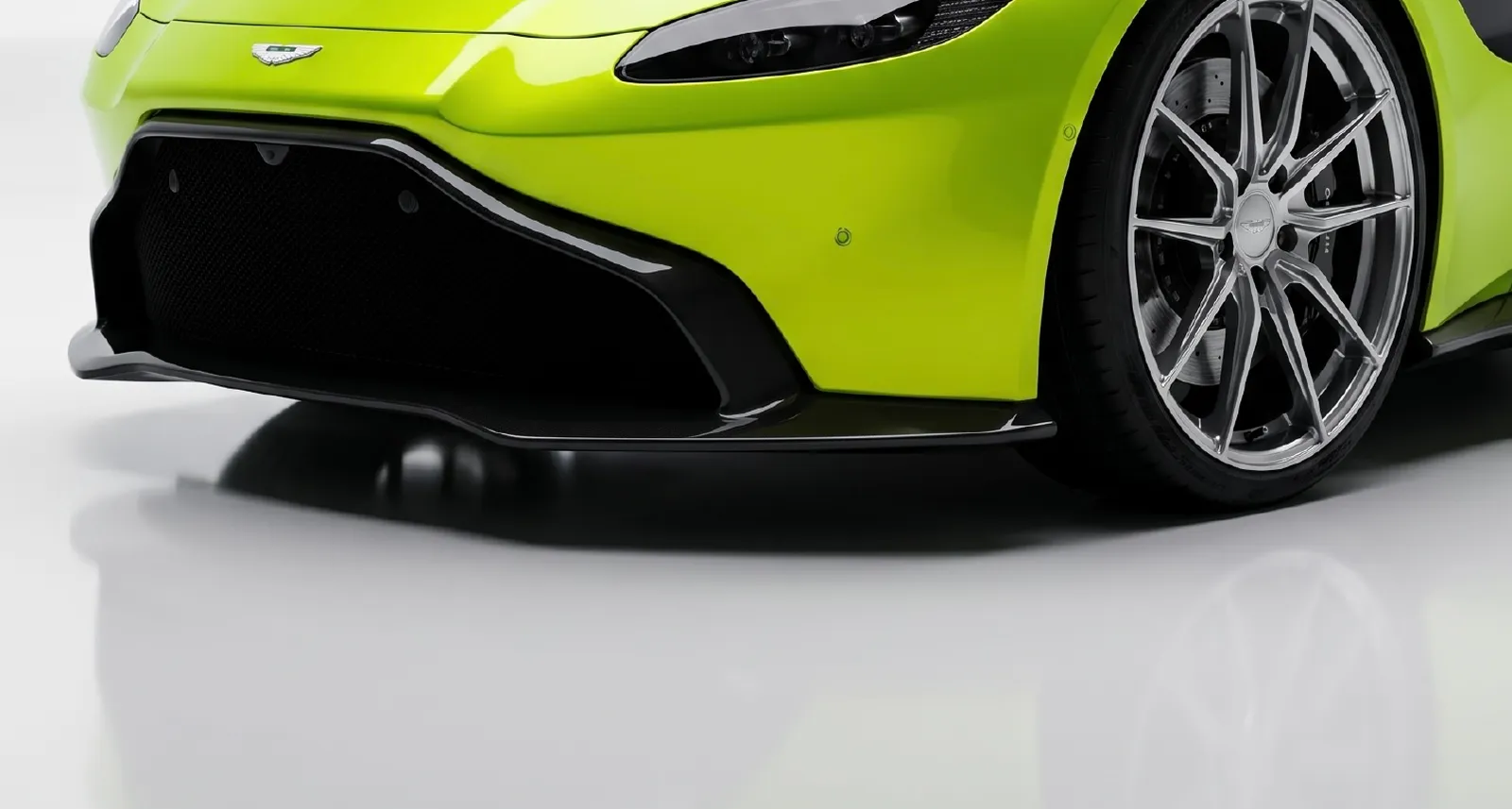 Acid Green VZN coloured PPF installed on a car