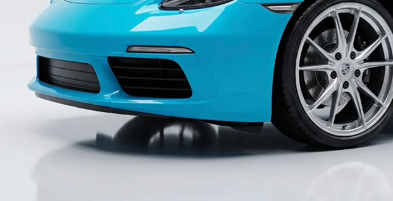 Blue Spring coloured PPF on a car