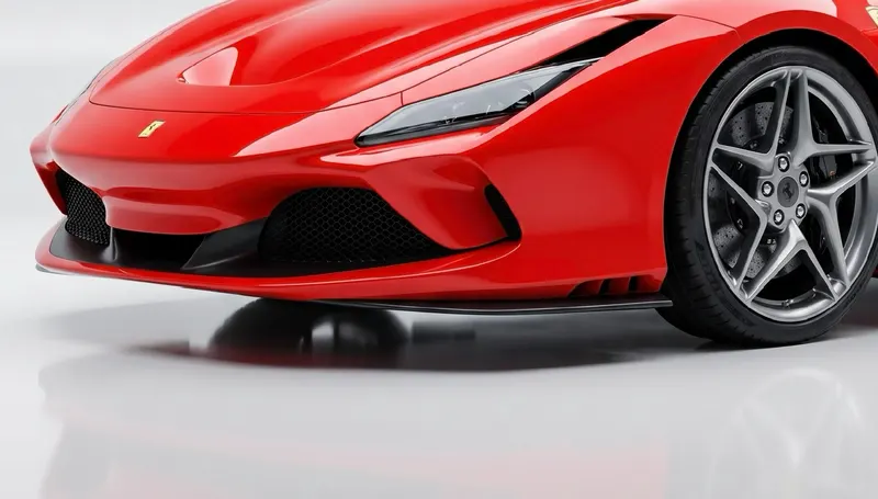 Ferrari Red coloured PPF on a car