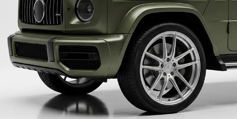 Khaki Green coloured PPF on a car