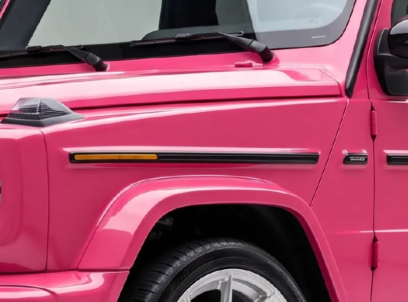 Ruby Pink coloured PPF on a car