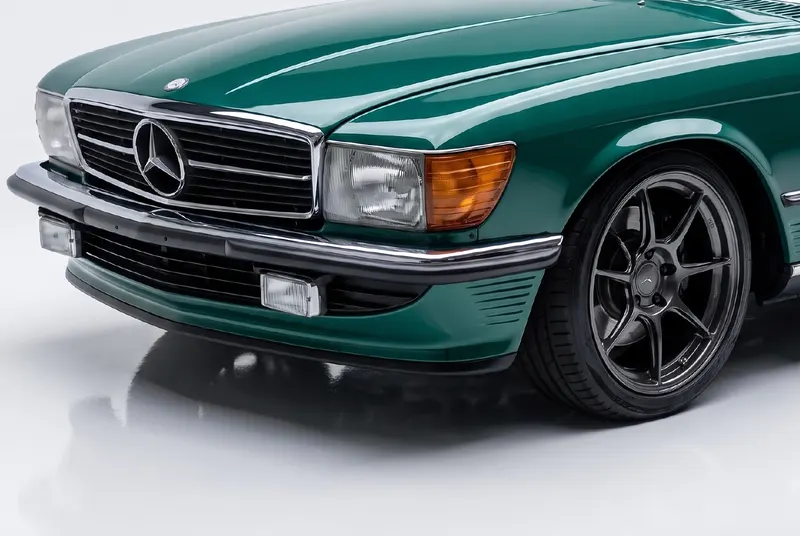 Vintage Green coloured PPF on a car